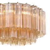 Grace Flush Mount 22", Brass with Topaz Glass