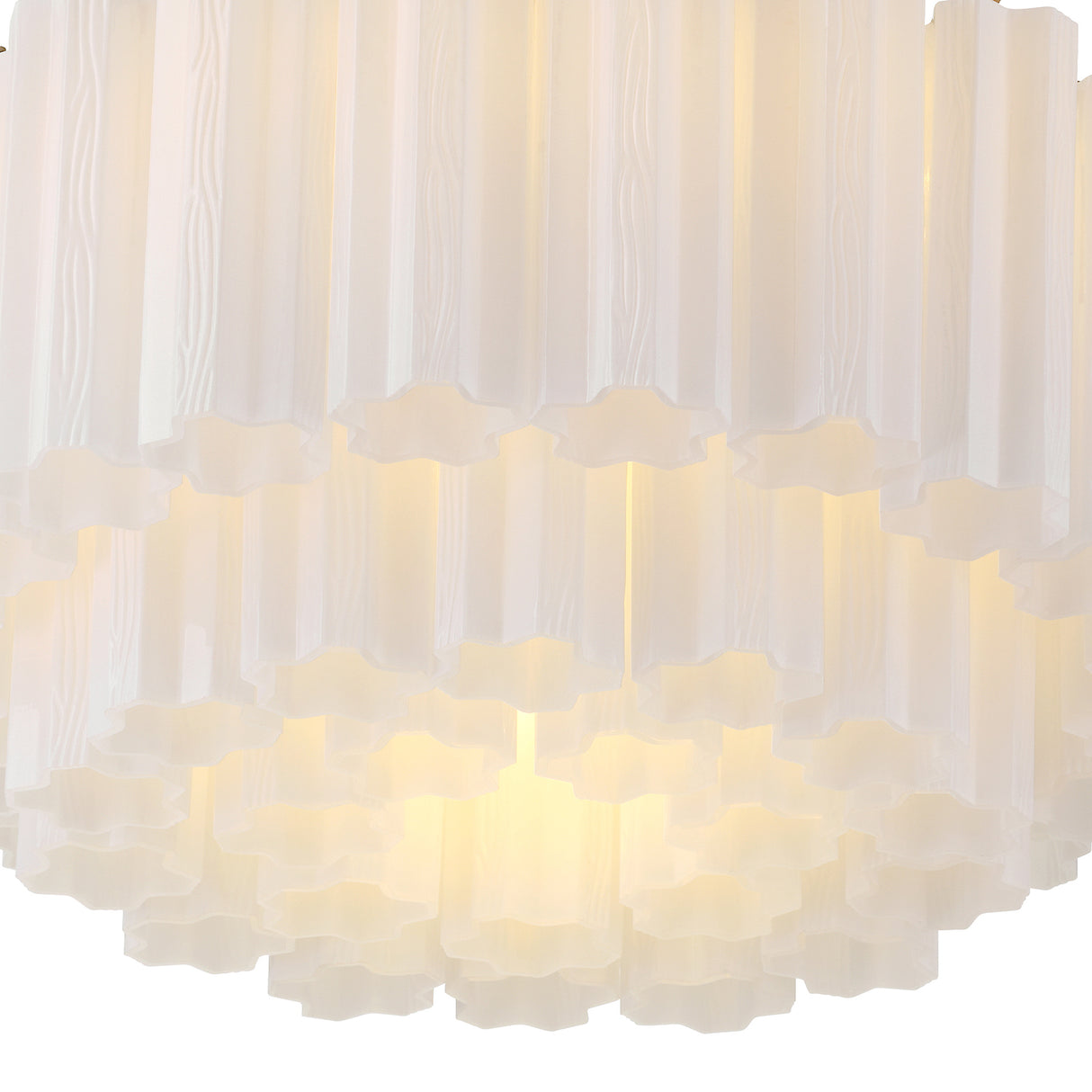 Grace Flush Mount 22", Brass with White Glass