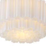 Grace Flush Mount 22", Brass with White Glass
