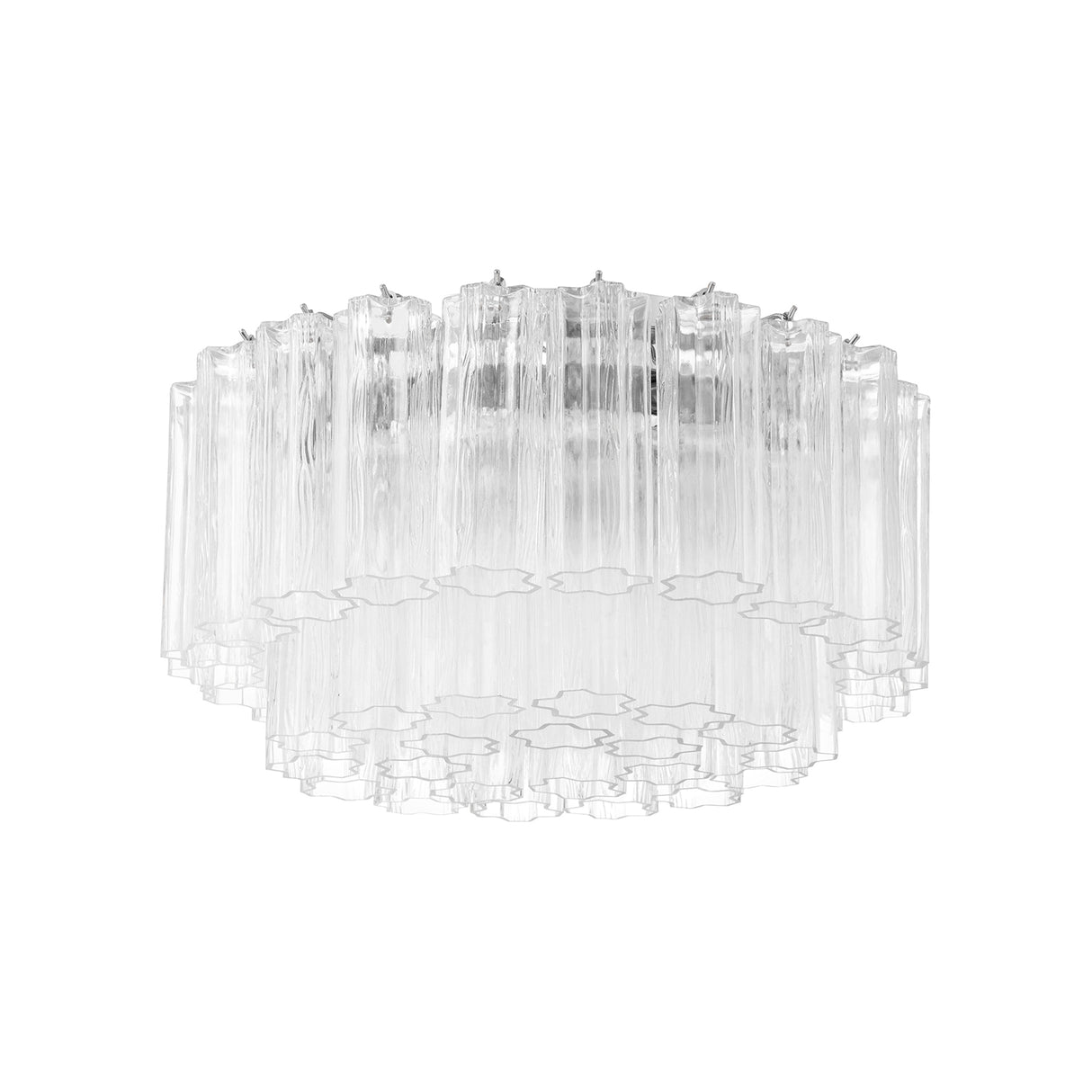 Grace Flush Mount 22", Chrome with Clear Glass