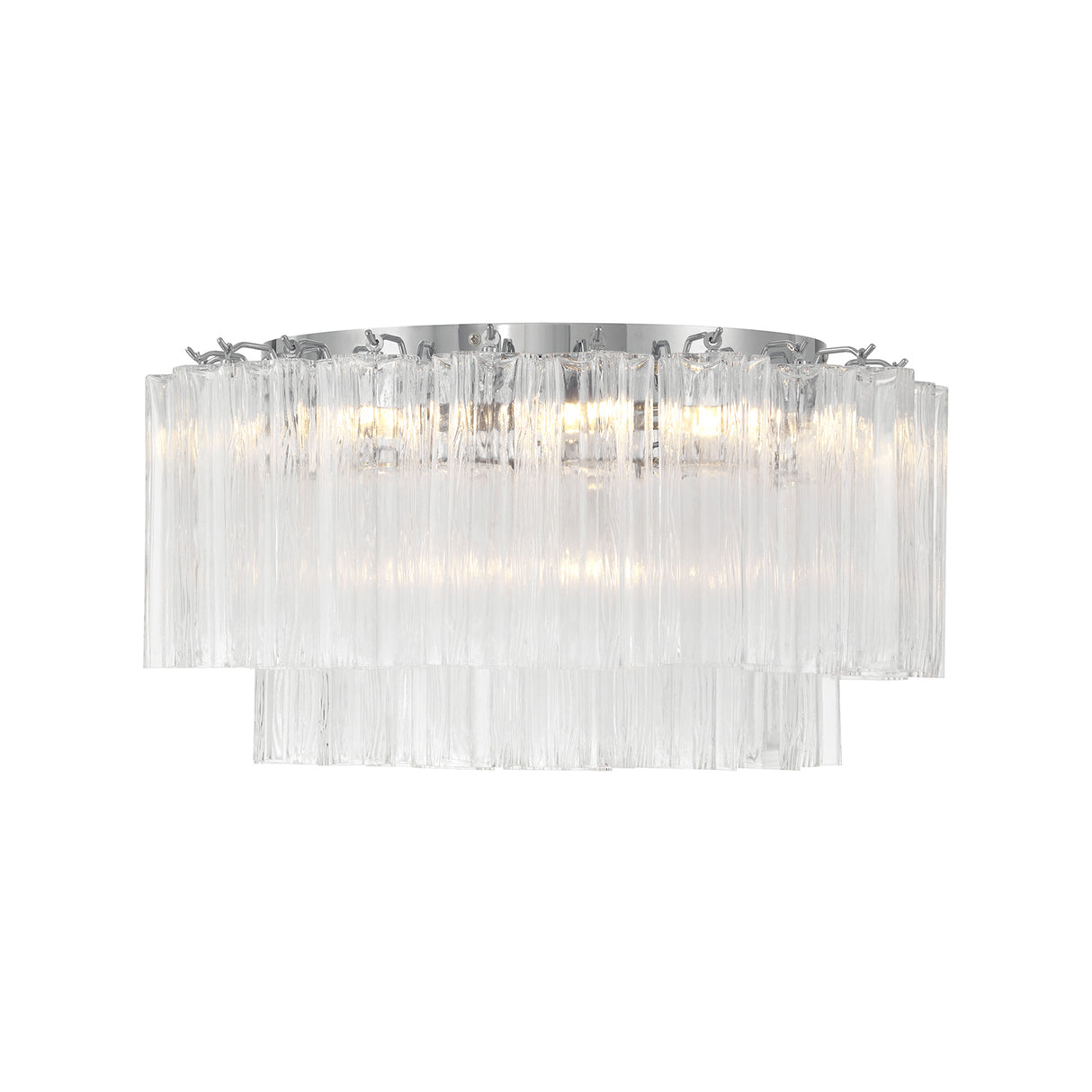 Grace Flush Mount 22", Chrome with Clear Glass