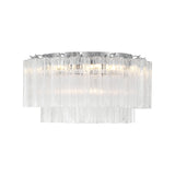 Grace Flush Mount 22", Chrome with Clear Glass