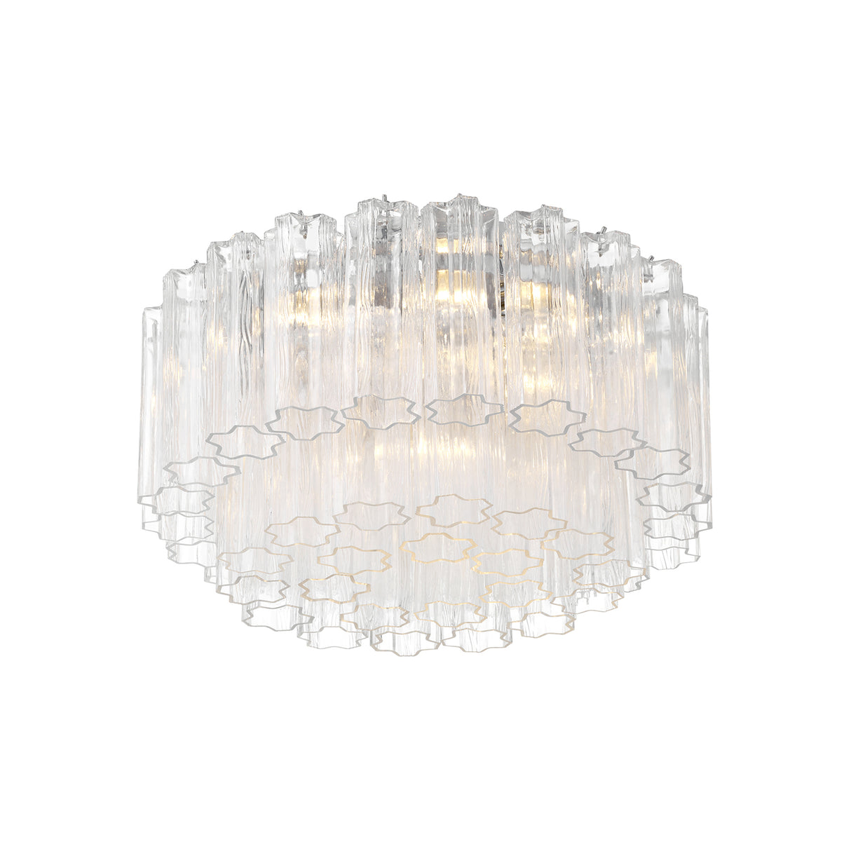 Grace Flush Mount 22", Chrome with Clear Glass