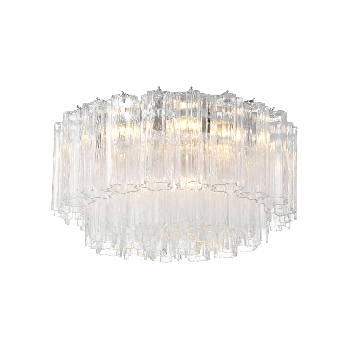 Grace Flush Mount 22", Chrome with Clear Glass