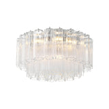 Grace Flush Mount 22", Chrome with Clear Glass