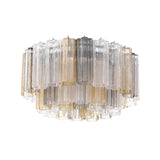 Grace Flush Mount 22", Chrome with Gilded Fog Glass