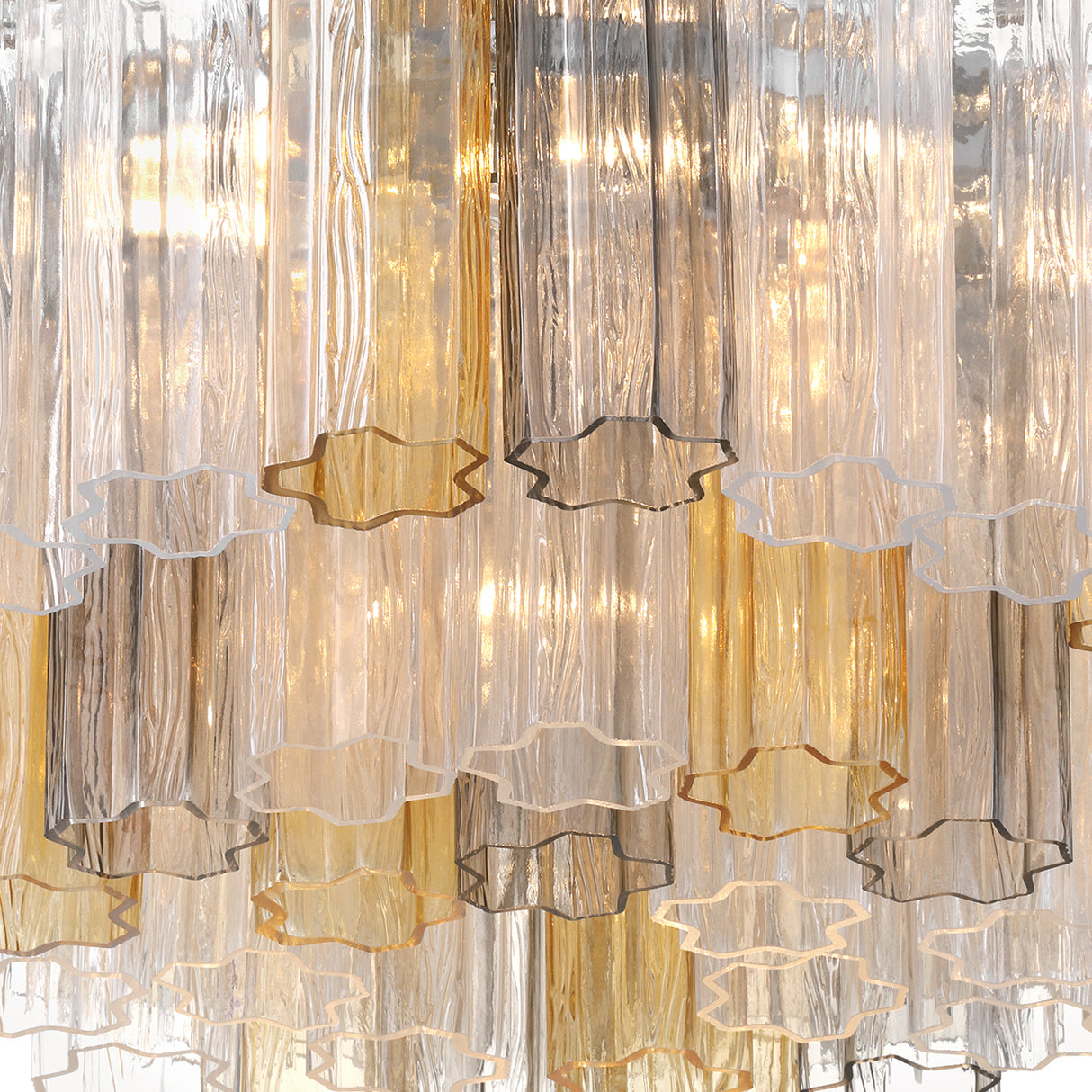 Grace Flush Mount 22", Chrome with Gilded Fog Glass