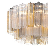 Grace Flush Mount 22", Chrome with Gilded Fog Glass