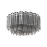 Grace Flush Mount 22", Chrome with Smoke Glass