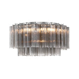 Grace Flush Mount 22", Chrome with Smoke Glass
