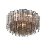 Grace Flush Mount 22", Chrome with Smoke Glass