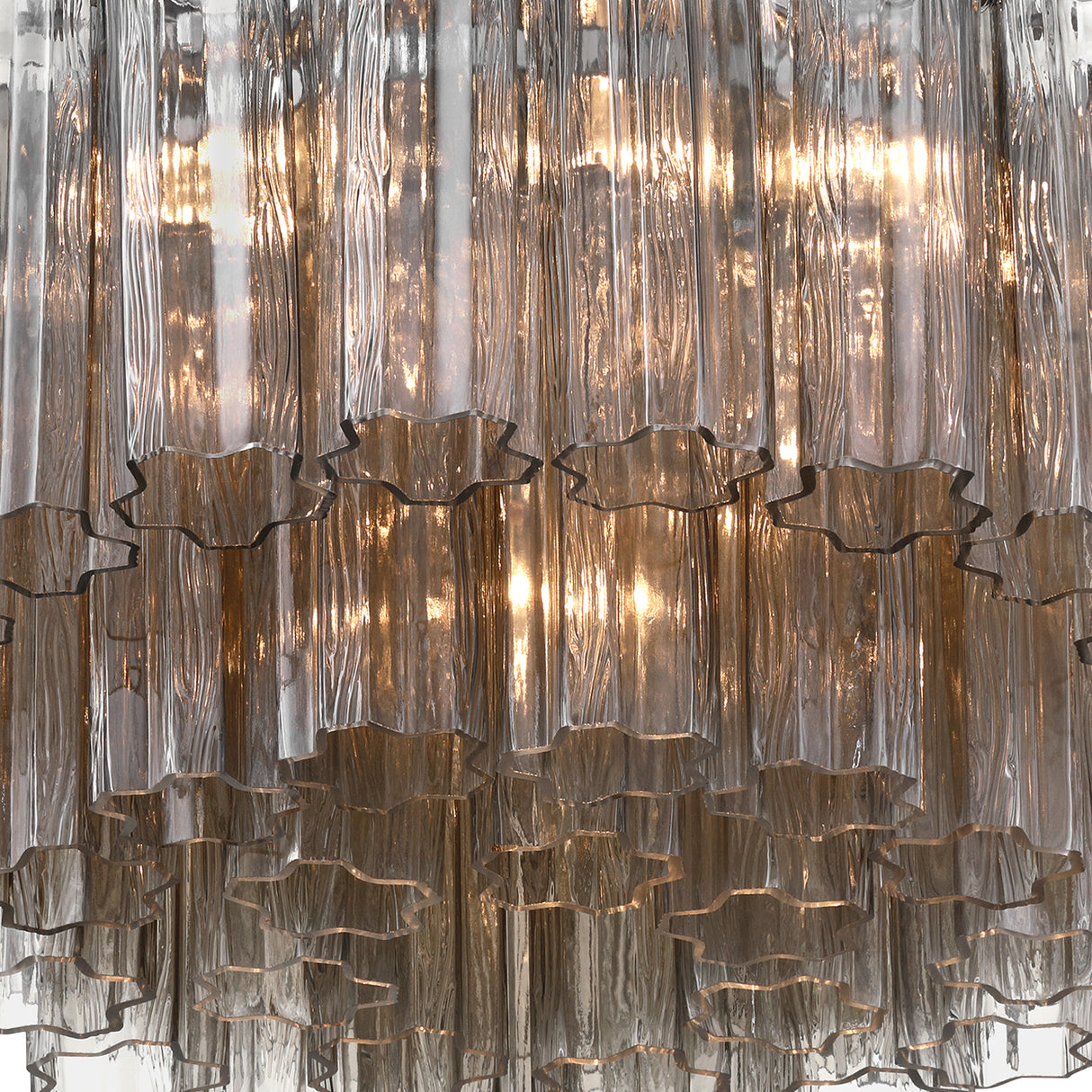 Grace Flush Mount 22", Chrome with Smoke Glass