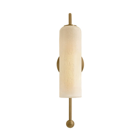 Dessie Wall Sconce 19", Patina Brass and Seeded Cloud Glass