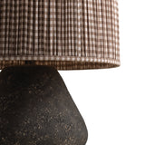 Yukon Table Lamp 23", Lava Rock with Brown Gingham Printed Shade