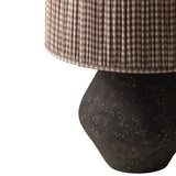 Yukon Table Lamp 23", Lava Rock with Brown Gingham Printed Shade