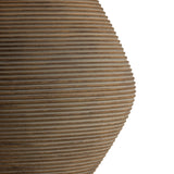 Welles Table Lamp 22", Fluted Brown with White Shade