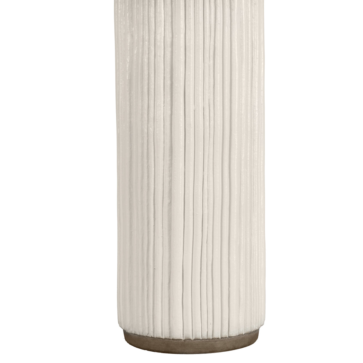 Wendi Table Lamp 31", Fluted Ivory Ceramic with Natural Linen Shade