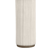 Wendi Table Lamp 31", Fluted Ivory Ceramic with Natural Linen Shade