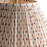 Wendi Table Lamp 31", Fluted Ivory Ceramic with Red Primrose Printed Shade