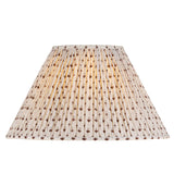 Wendi Table Lamp 31", Fluted Ivory Ceramic with Red Primrose Printed Shade