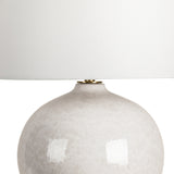 Syrene Table Lamp 21", Glossy Chalk with White Shade