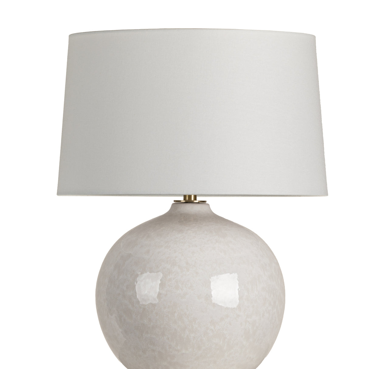 Syrene Table Lamp 21", Glossy Chalk with White Shade