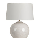 Syrene Table Lamp 21", Glossy Chalk with White Shade