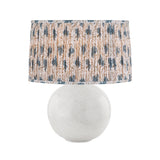 Syrene Table Lamp 21", Glossy Chalk with Slate Bloom Printed Shade