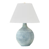 Jessa Table Lamp 27", Light Blue Glaze with White Shade