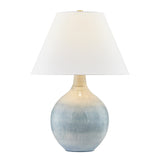 Jessa Table Lamp 27", Light Blue Glaze with White Shade