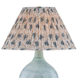 Jessa Table Lamp 27", Light Blue Glaze with Slate Bloom Printed Shade