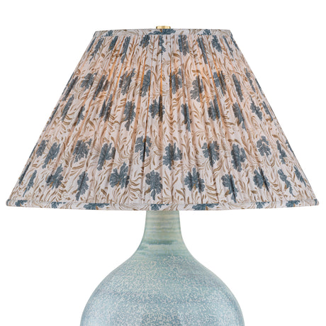 Jessa Table Lamp 27", Light Blue Glaze with Slate Bloom Printed Shade