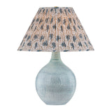 Jessa Table Lamp 27", Light Blue Glaze with Slate Bloom Printed Shade