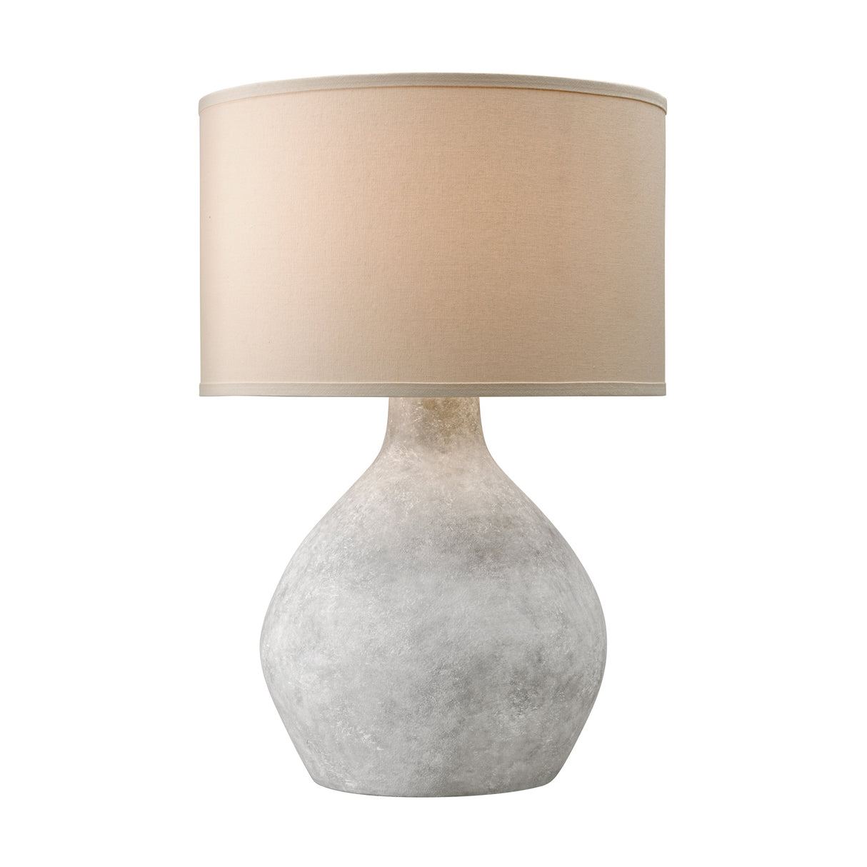 Helios Table Lamp 27", Gray Cloud with Natural Linen Shade
