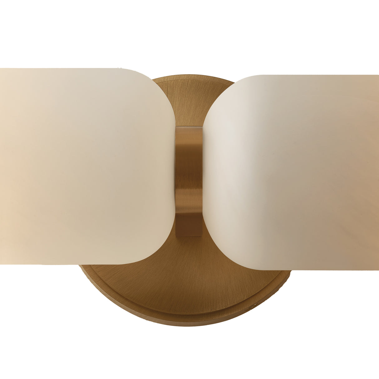 Vivara 2 Light Wall Sconce 15", Patina Brass and Cloud Glass