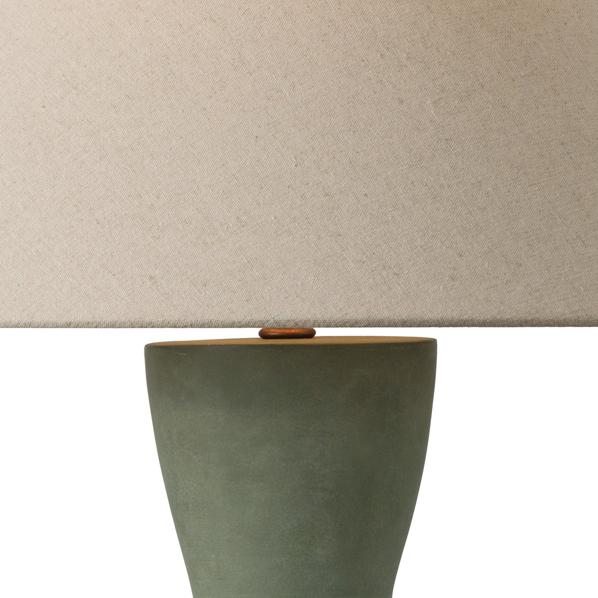 Andrea Table Lamp 27", Moss Ceramic with Beige Shade