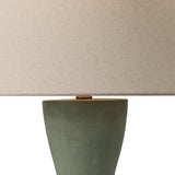 Andrea Table Lamp 27", Moss Ceramic with Beige Shade