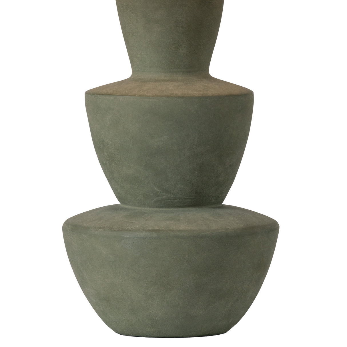 Andrea Table Lamp 27", Moss Ceramic with Beige Shade