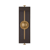 Granville LED Outdoor Wall Light, Medium 21", Textured Bronze and Patina Brass