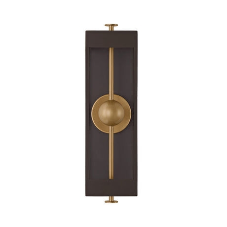 Granville LED Outdoor Wall Light, Medium 21", Textured Bronze and Patina Brass