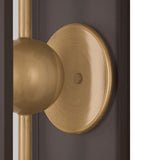 Granville LED Outdoor Wall Light, Medium 21", Textured Bronze and Patina Brass