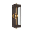 Granville LED Outdoor Wall Light 21", Textured Bronze and Patina Brass