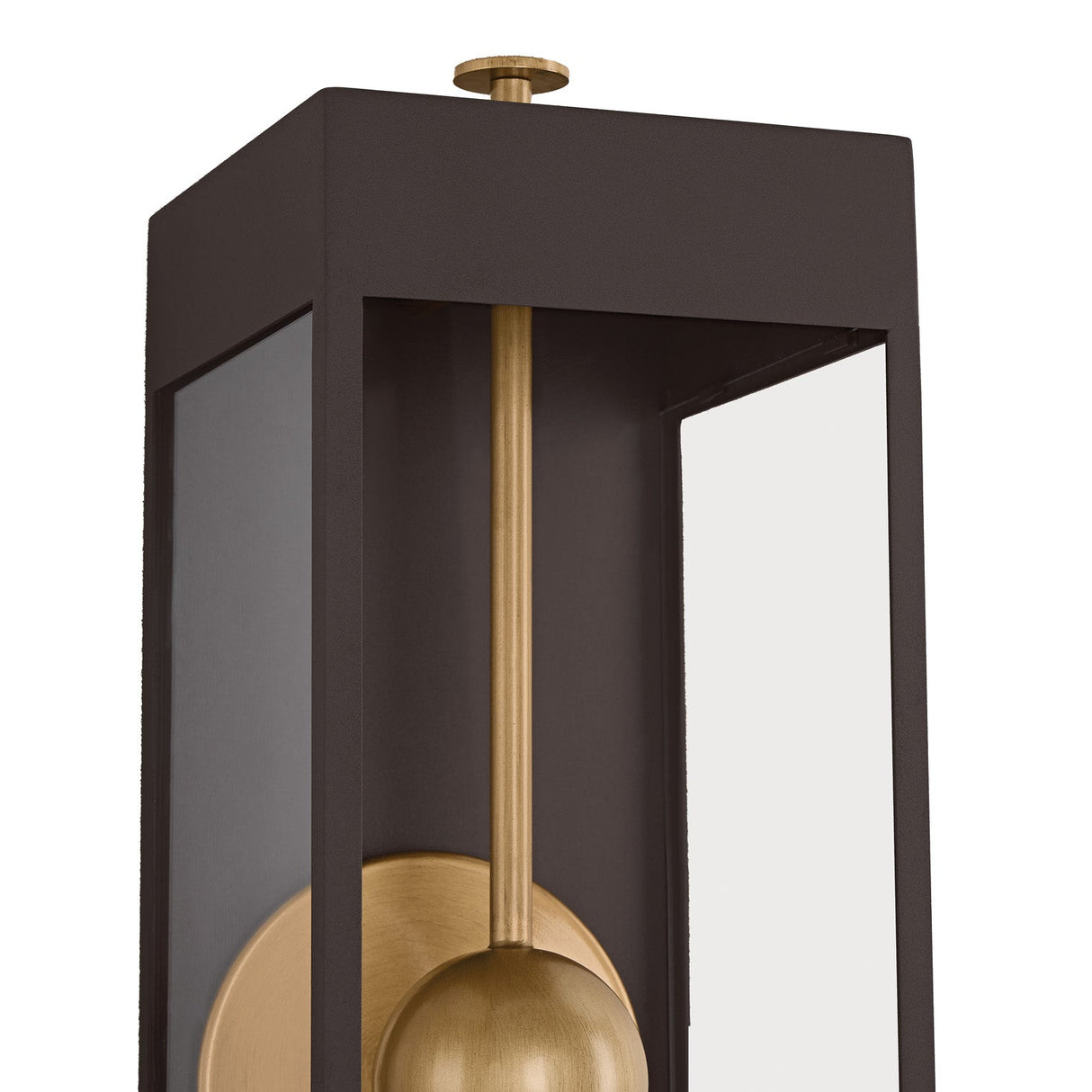 Granville LED Outdoor Wall Light, Large 27", Textured Bronze and Patina Brass
