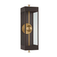 Granville LED Outdoor Wall Light 27", Textured Bronze and Patina Brass