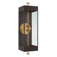 Granville LED Outdoor Wall Light 34", Textured Bronze and Patina Brass