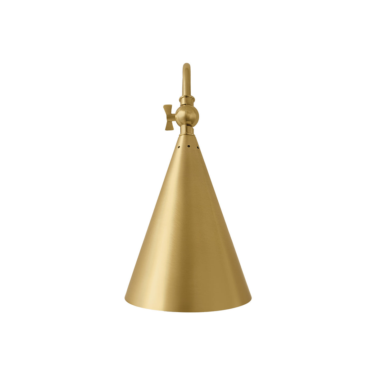 Faye Gooseneck Rechargeable Wall Sconce, Aged Brass