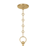 Benito Extra Large Pendant 28", Gold Leaf and Natural Rope