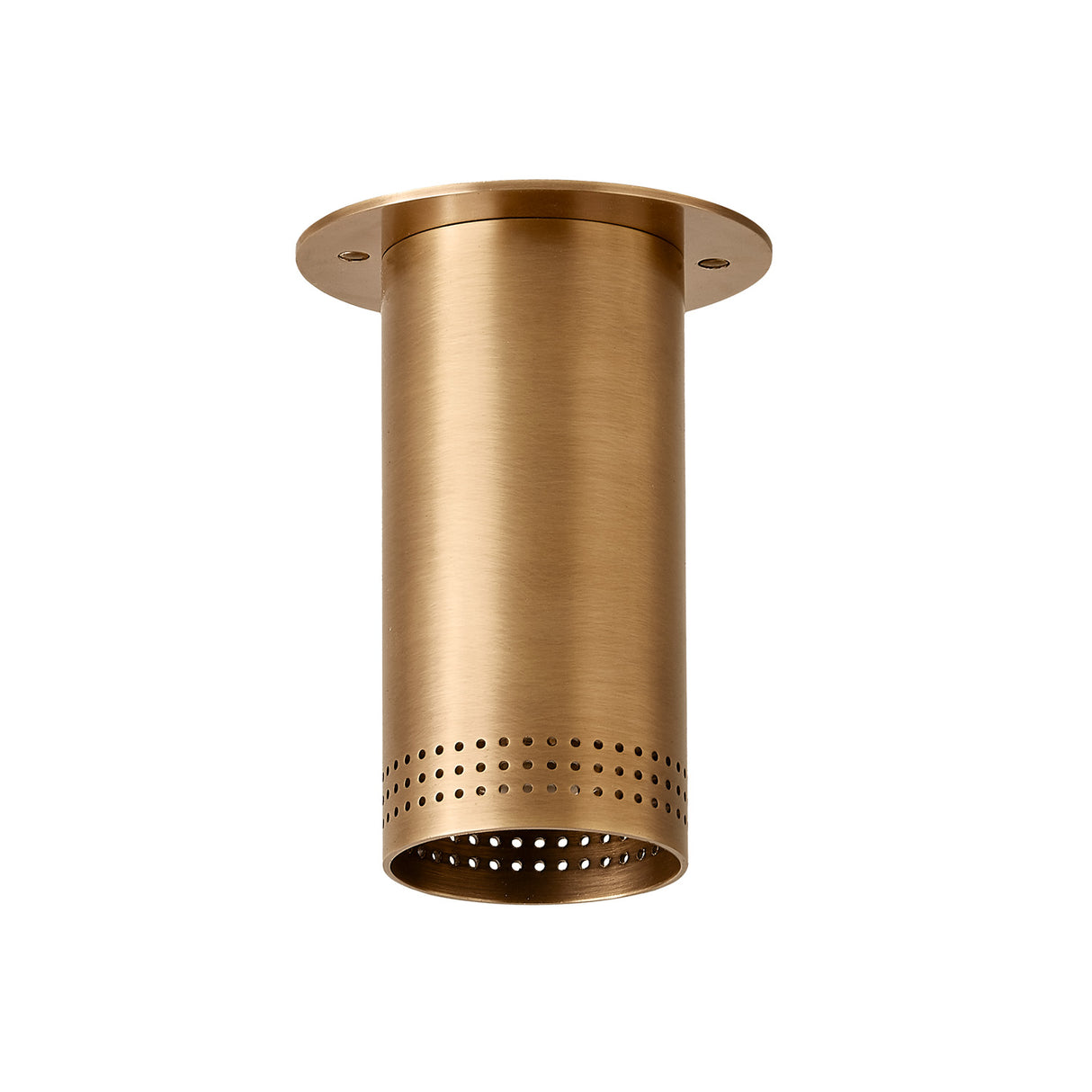 Bevan Small Cylinder Flush Mount 5", Patina Brass