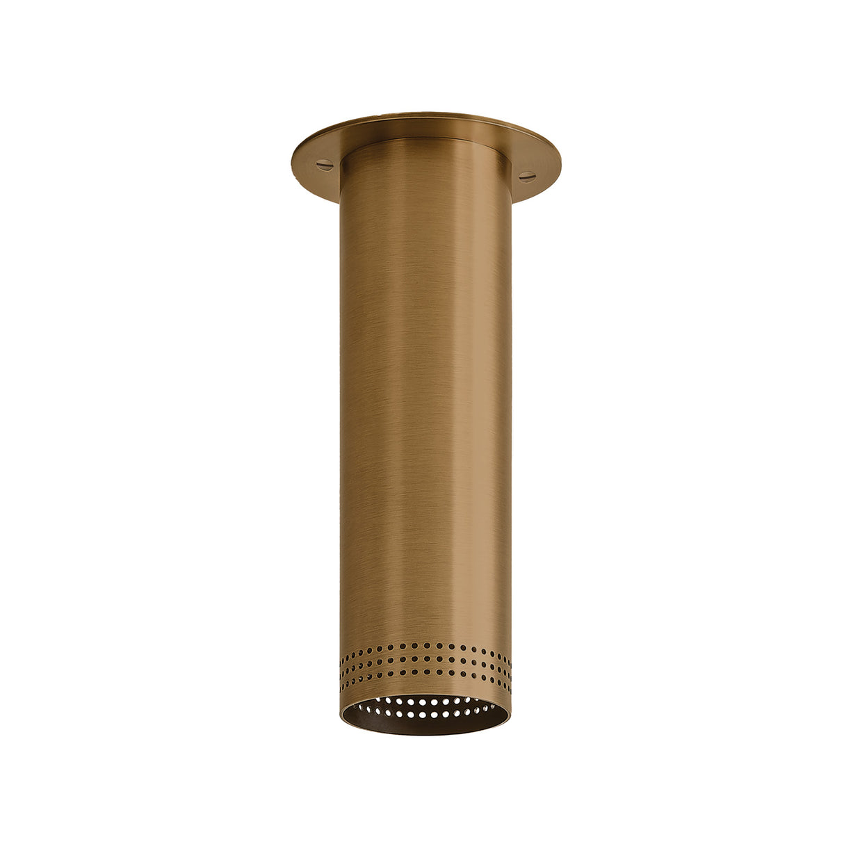 Bevan Medium Cylinder Flush Mount 5", Patina Brass