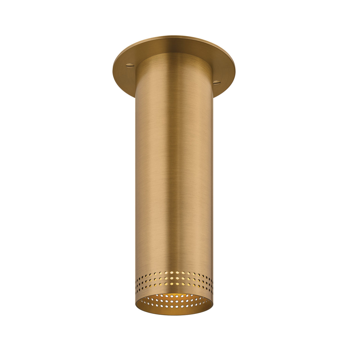 Bevan Medium Cylinder Flush Mount 5", Patina Brass